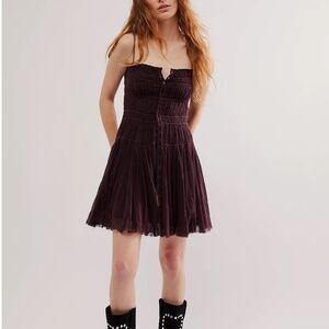 FREE PEOPLE One Lausanne Slip in Chocolate Merlot NWT SIZE M